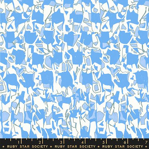 Memento Explore Geometric Abstract Altitude Polar Blue White Carolyn Friedlander Ruby Star Society Moda Cotton Fabric MD-RS8001-13