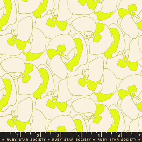 Memento Seagrapes Geometric Abstract Shapes Neon Yellow Carolyn Friedlander Ruby Star Society Moda Cotton Fabric MD-RS8000-11