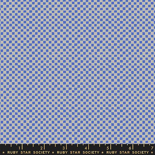 Memento Tracks Checks Plaids Checkered Abstract Royal Blue Carolyn Friedlander Ruby Star Society Moda Cotton Fabric MD-RS8006-17