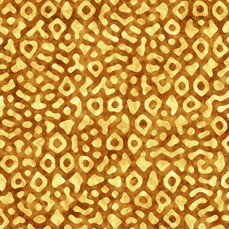 Meow Cat Animal Spots Yellow Dan Morris Quilting Treasures Cotton Fabric