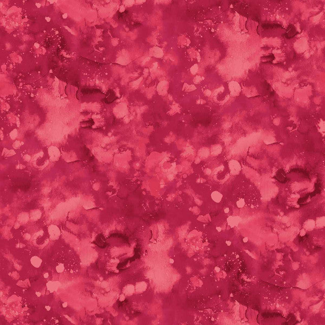 Meow Mix Cats Watercolor Texture Red Timna Tarr Studio E Cotton Fabric SE-8960-88