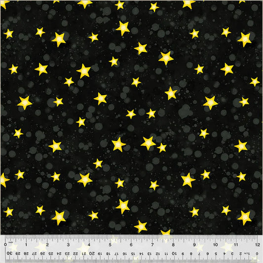Meowy Christmas Twinkle Black Kim Haskins Windham Fabrics Cotton Fabric WF-54487-4