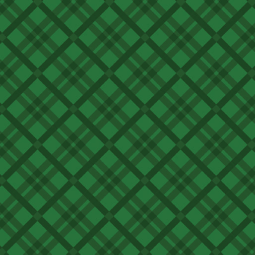 Merry Cats Tartan Green Peggy Collins Benartex Cotton Fabrics BE-16740-45