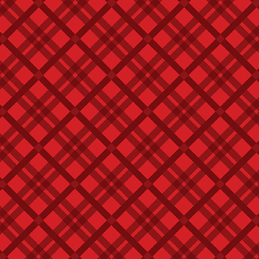 Merry Cats Tartan Red Peggy Collins Benartex Cotton Fabrics BE-16740-10