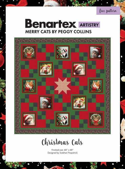 ChristmasCats Merry Cats Quilt - FREE PATTERN