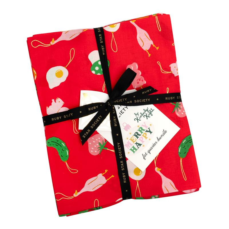 Merry Happy Fat Quarter Bundle 18"x21" 27pcs Kimberly Kight Ruby Star Society Moda Fabrics Cotton Fabric MD-RS3097LC