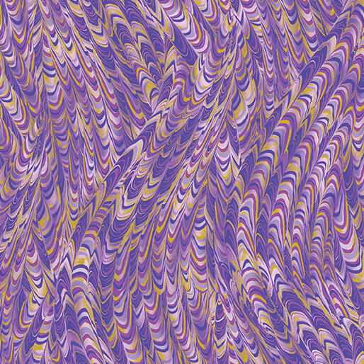 Metallic Impressions Marble Violet Kanvas Studios Benartex Cotton Fabric BE-14060M-64