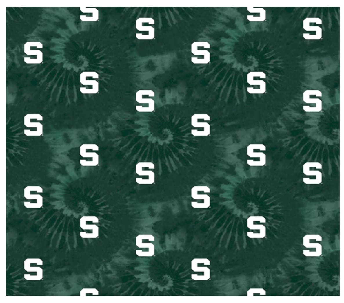 Michigan State Spartans NCAA College Tie Dye Sykel Cotton Fabric