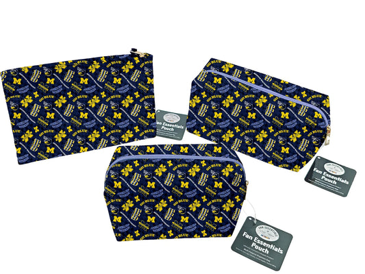 Michigan Wolverines NCAA Collegiate Bag Pouch Large Medium and Wristlet Collection Sykel Enterprises MCHG-5006