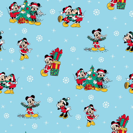 Mickey & Friends Christmas Day Disney Springs Creative Cotton Fabric