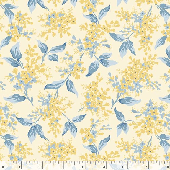 Middleboro Road Floral Branches Cream Suzi Smith Marcus Fabrics Cotton Fabric MF-R581558D-CREAM