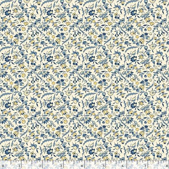Middleboro Road Flower Field Cream Suzi Smith Marcus Fabrics Cotton Fabric MF-R581560D-CREAM