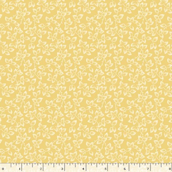 Middleboro Road Leaves Yellow Suzi Smith Marcus Fabrics Cotton Fabric MF-R581563D-YELLOW
