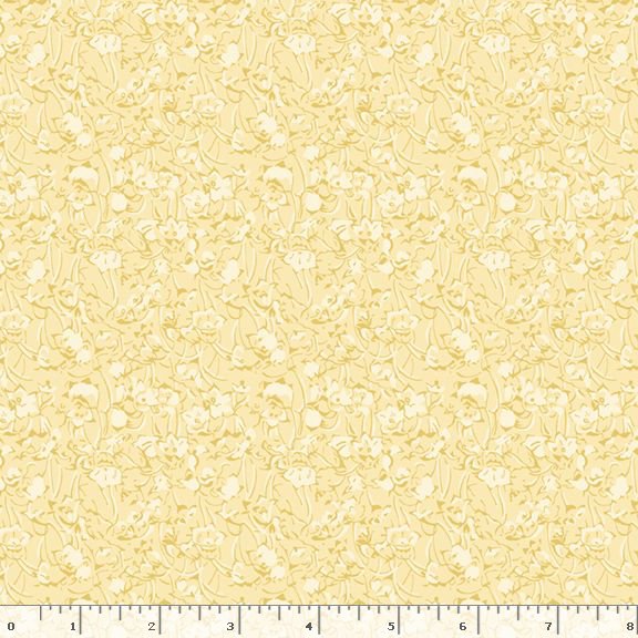 Middleboro Road Painterly Flower Yellow Suzi Smith Marcus Fabrics Cotton Fabric MF-R581561D-YELLOW