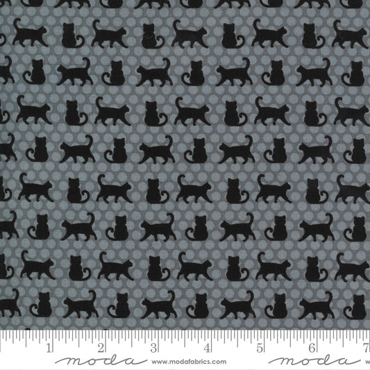 Midnight Magic 2 Black Cat Mist Gray April Rosenthal Moda Cotton Fabric