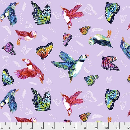 Migration Friends Flight Animals Lavender Purple Lorraine Turner Free Spirit Cotton Fabric