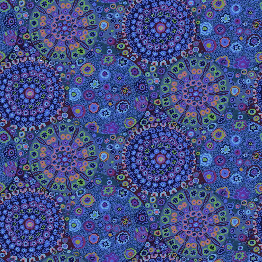 Millefiore Blue108" wideback Kaffe Quilt Backs Kaffe Fassett Collective Free Spirit Cotton Fabric