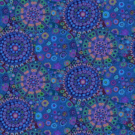 Millefiore Blue108" wideback Kaffe Quilt Backs Kaffe Fassett Collective Free Spirit Cotton Fabric