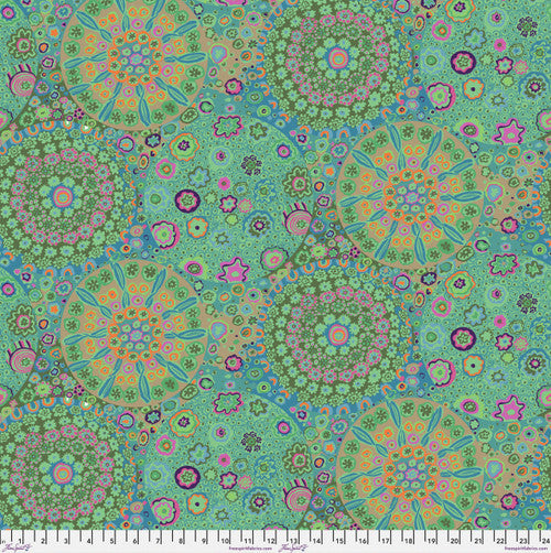 Millefiore Green 108" wideback Kaffe Quilt Backs Kaffe Fassett Collective Free Spirit Cotton Fabric