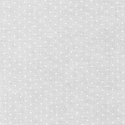 Mini Madness Plus Sign White on White Studio RK Robert Kaufman Cotton Fabric