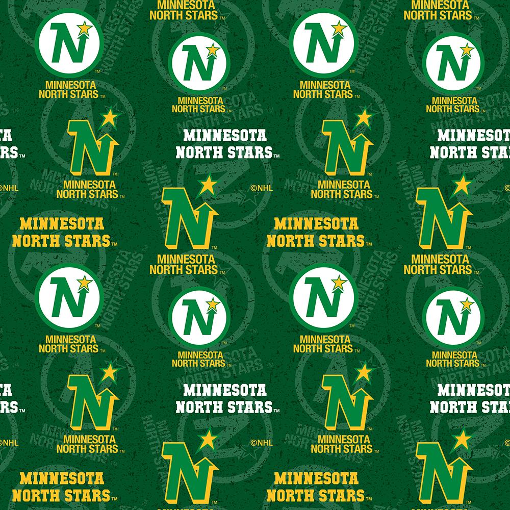 Minnesota North Stars NHL Hockey Tone on Tone Sykel Cotton Fabric