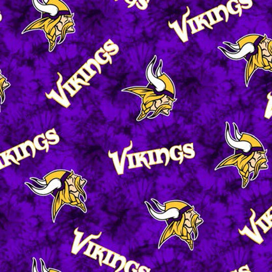 Minnesota Vikings NFL Football Canvas Tie Dye Fabric Traditions Cotton Fabric