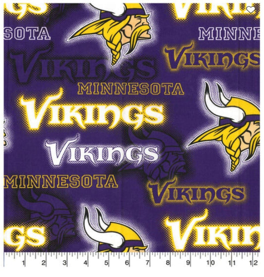 Minnesota Vikings NFL Football Dot Design Cotton Fabric