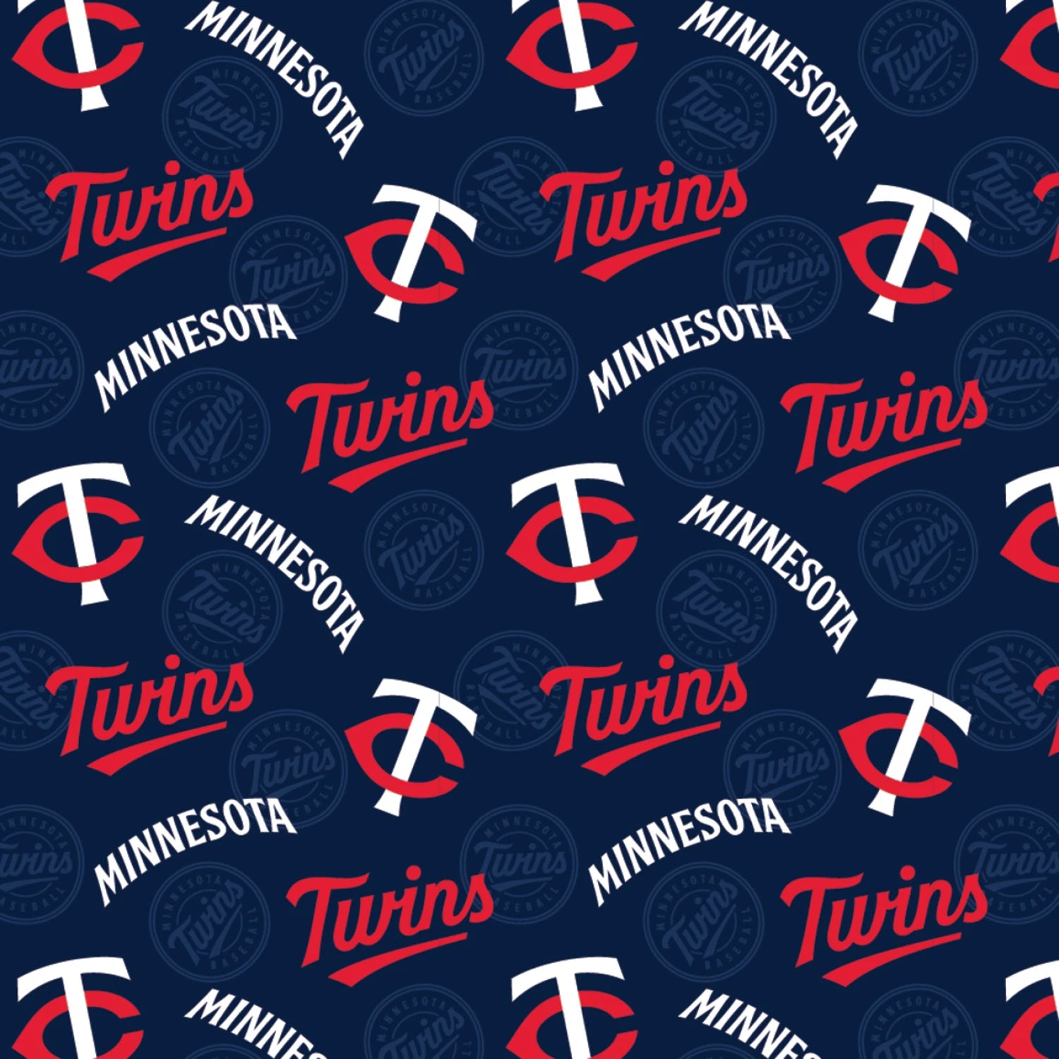 Minnesota Twins MLB Baseball Logo Fabric Traditions Cotton Fabric MLB ...
