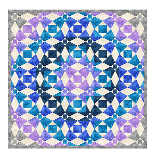 Mirage Seaborne Digital Quilt Top 50 in x 50 in Deborah Edwards Northcott Fabrics NC-DQ3595