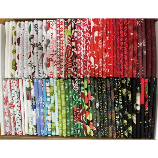 Miscellaneous Christmas Prints Fat Quarter Box 18”x21” Precuts 80pcs Benartex Cotton Fabric