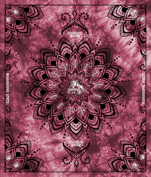 Mississippi State Bulldogs NCAA Collegiate Tapestry Panel 48"x56" Sykel Enterprises Polyester MINKY Fabric MSST-1360
