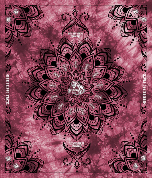 Mississippi State Bulldogs NCAA Collegiate Tapestry Panel 48"x56" Sykel Enterprises Polyester MINKY Fabric MSST-1360