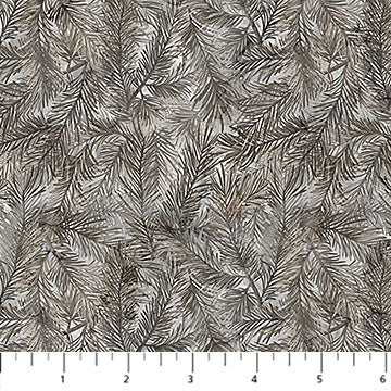 Misty Morning Pine Bough Charcoal Deborah Edwards Melanie Samra Northcott Cotton Fabric NC-DP28652-96