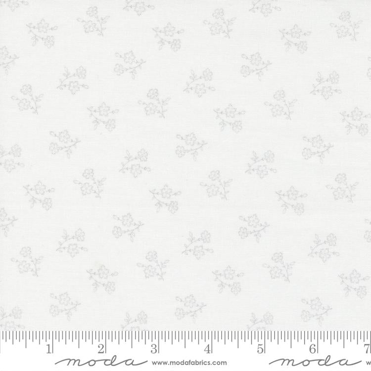 Mix it Up Background Floral Off White Gray Moda Cotton Fabric