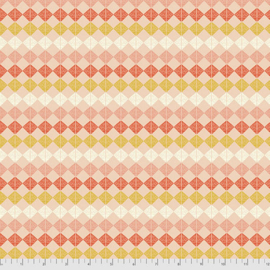 Mod Cloth Beads Geo Retro Fire Orange Sew Kind of Wonderful Free Spirit Cotton Fabric