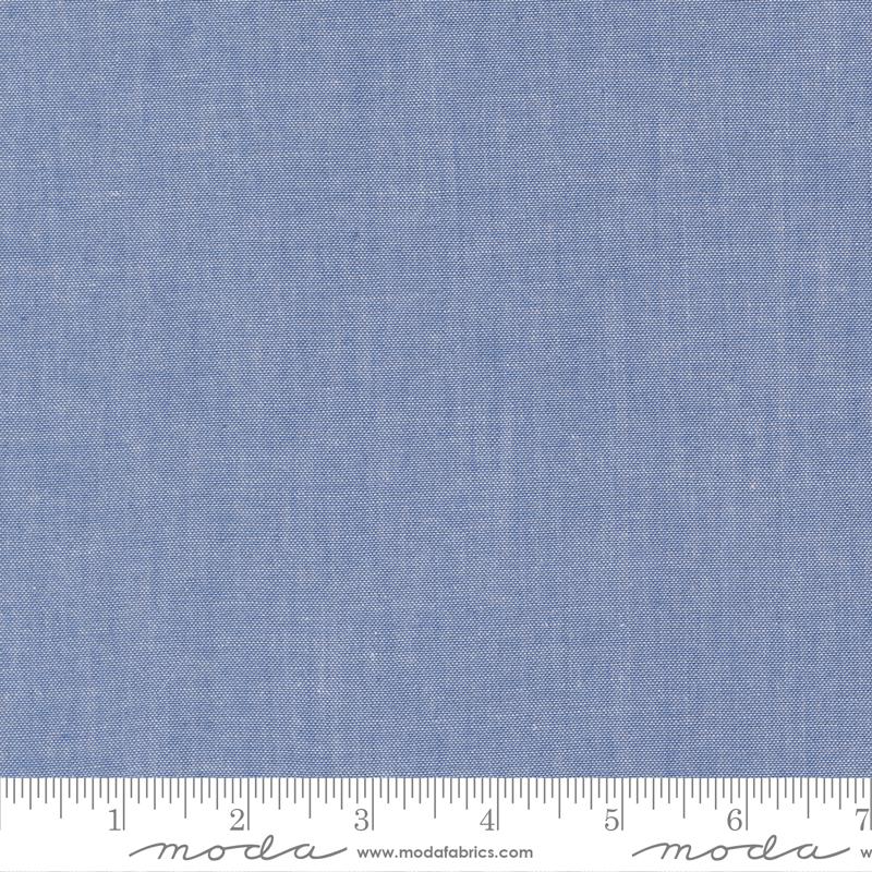 Moda Chambray Texture Medium Blue Moda Cotton Fabric