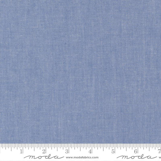 Moda Chambray Texture Medium Blue Moda Cotton Fabric