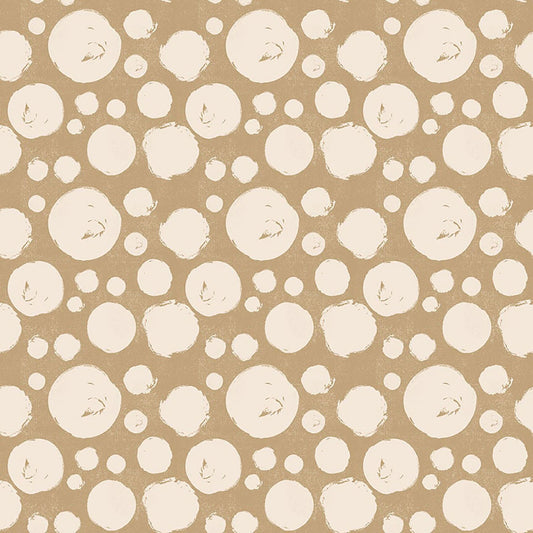 Modern Abstractions Dots Allover Tan Beige Bentpath Studios Blank Quilting Cotton Fabric