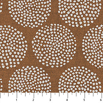 Modern Elements Big Circles Rust Northcott Cotton Fabric NC-28171-38