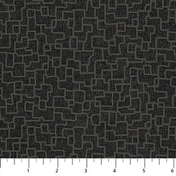 Modern Elements Circuit Board Black Northcott Cotton Fabric NC-28176-99