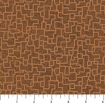 Modern Elements Circuit Board Rust Northcott Cotton Fabric NC-28176-38