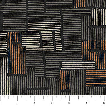 Modern Elements Fractures Black Multi Northcott Cotton Fabric NC-28173-99