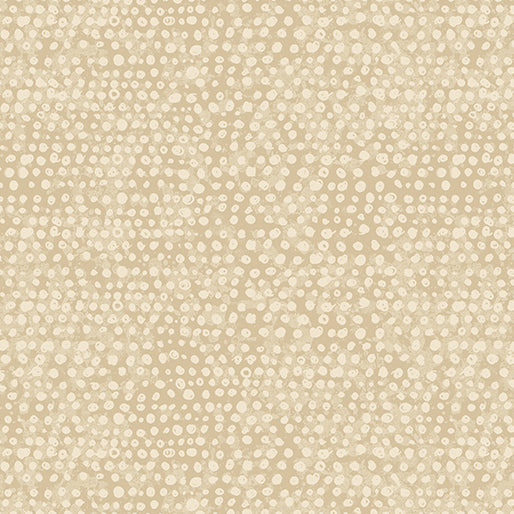 Modern Vintage: Treasured Hobnail Light Tan Rachel Rossi Benartex Cotton Fabric BE-16597-71