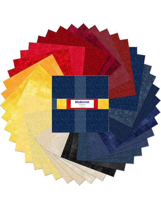 Modernist 10" Squares Karat Gems Wilmington Prints Cotton Fabric WP-512-163-512