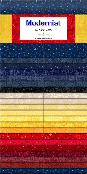 Modernist 2.5" Strips Karat Gems  Wilmington Prints Cotton Fabric WP-842-163-842