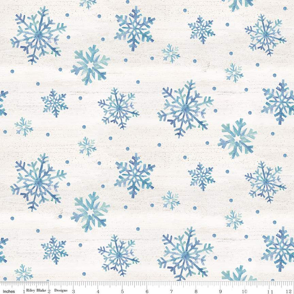 Monthly Placemats January Snowflakes Cream Tara Reed Riley Blake DesignsCotton Fabric | US Fabric Shop
