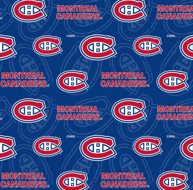 Montreal Canadiens NHL Hockey Tone on Tone Sykel Cotton Fabric SYK-1199-CAN