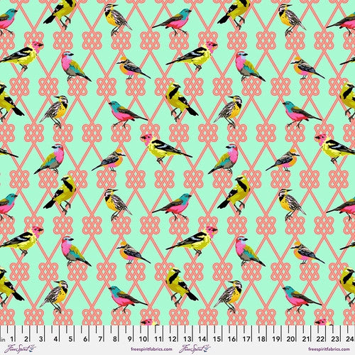 Moon Garden In a Finch Dawn Tula Pink Free Spirit Cotton Fabric