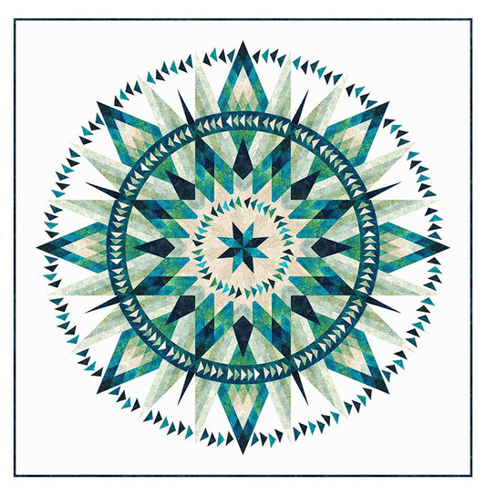 Moonglow Cactus Digital Quilt Top 96"x96" Quilt Worx Stonehenge Gradations Collection NC-DQ3300