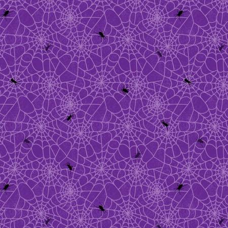 Moonlit Manor Spiderwebs Purple Wilmington Prints Cotton Fabric WP-3071-34013-699